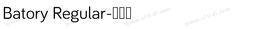 Batory Regular字体转换